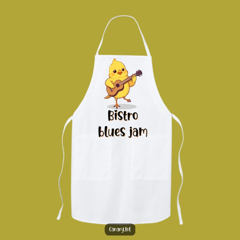 Funny Canary Jam Apron - Cook and Groove with Musical Flair!