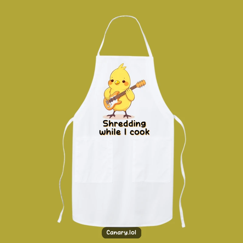 Funny Canary Chef Apron - Groovy Bird Cooking Music Gift