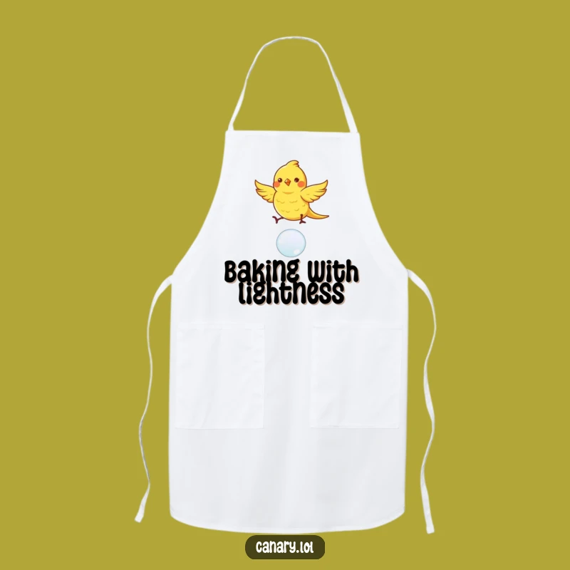 Funny Dancing Canary Apron: Bubble Dance, Perfect Kitchen & Humorous Party Gift