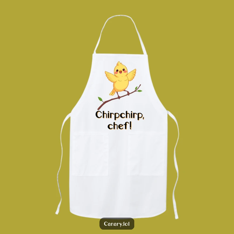 Funny Dancing Canary Apron: Cook Up Smiles in the Kitchen