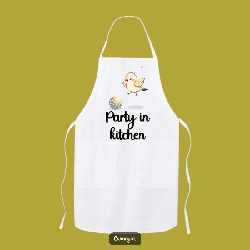 Funny Disco Bird Apron: Kitchen Party Wear, Perfect Funny Gift