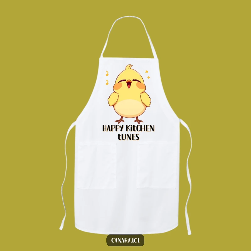 Funny Happy Song Canary Apron - Cook with Blissful Harmony