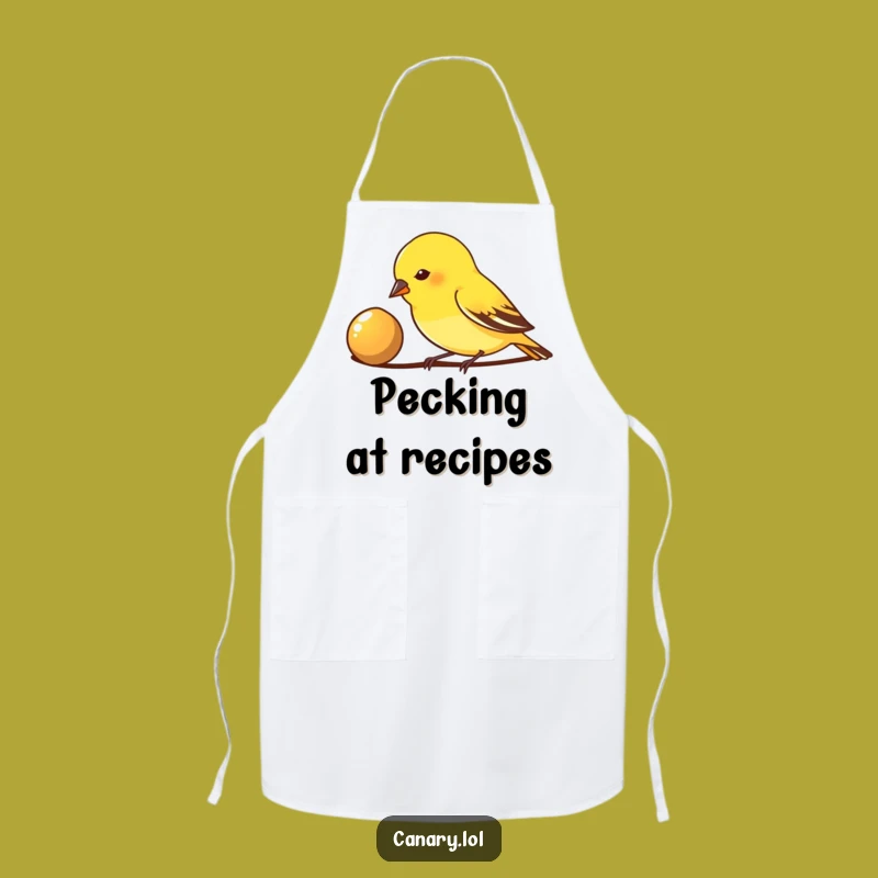 Funny Pecking Canary Bird Apron: Cook with Focused Flavor