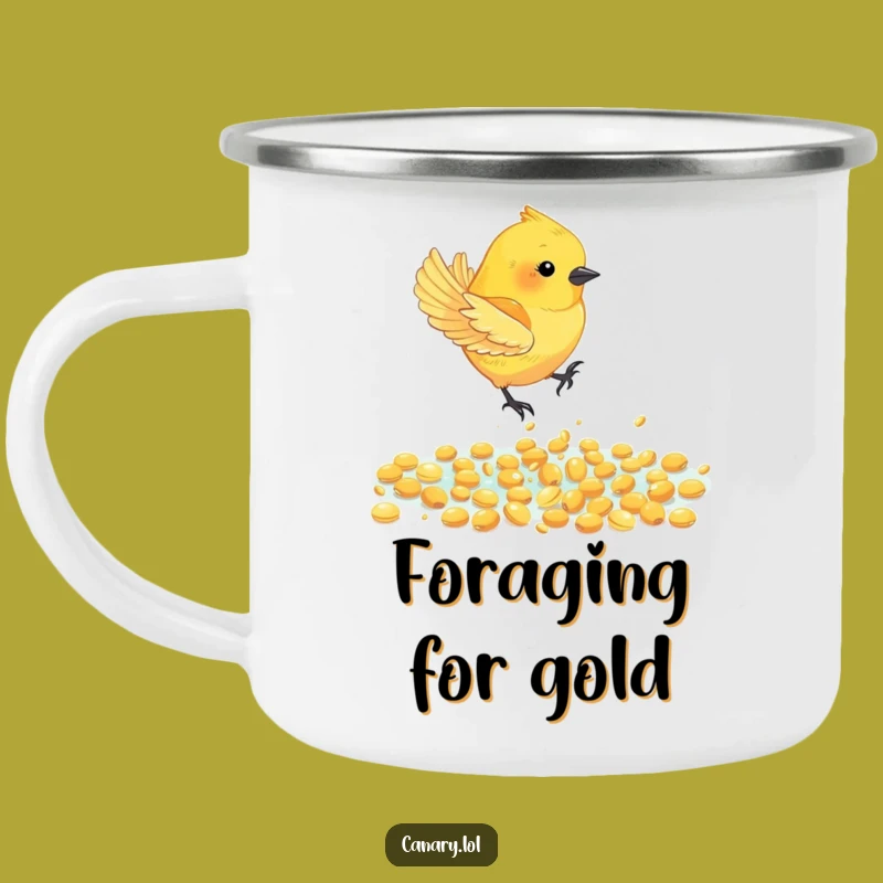 Funny Canary Bird Seed Dive Camping Mug - Outdoor Feast, Golden Dive, Great Humorous Gift