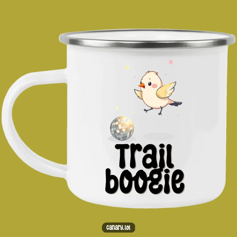 Funny Disco Bird Camping Mug: Outdoor Party Cup, Great Funny Gift