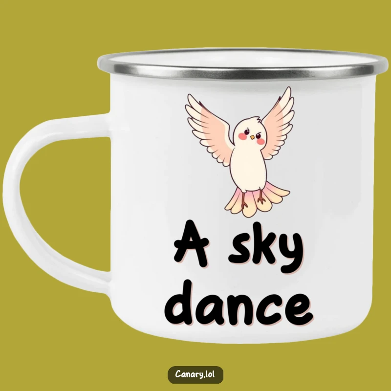 Funny Pirouetting Bird Camping Mug: Outdoor Dancer Aviary Cup, Great Funny Gift