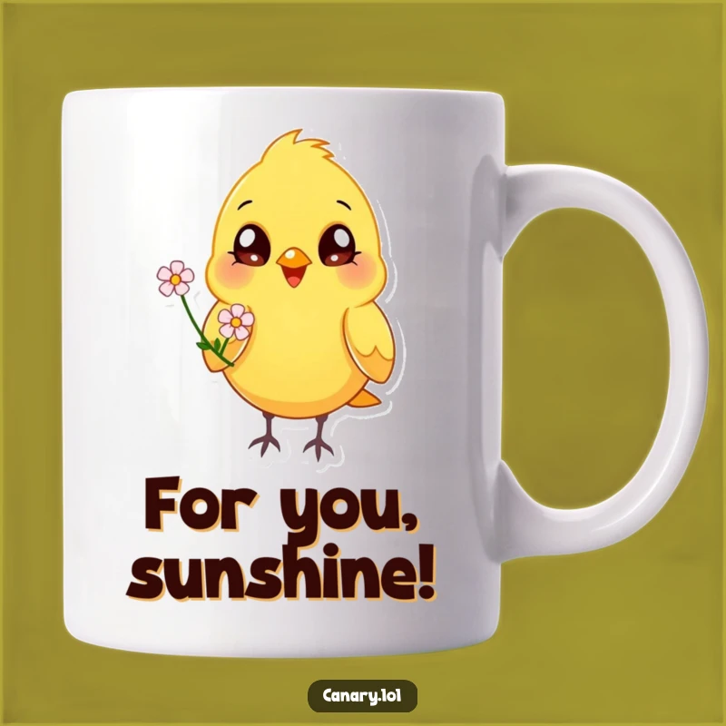 Funny Happy Canary Flower Mug: A Cheerful Gift for Bird Lovers Who Appreciate Joy