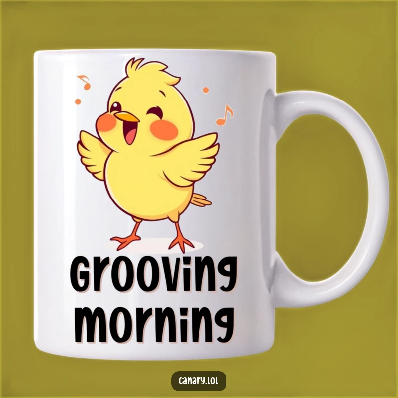 Funny Cheerful Canary Mug: Groove On With This Bird