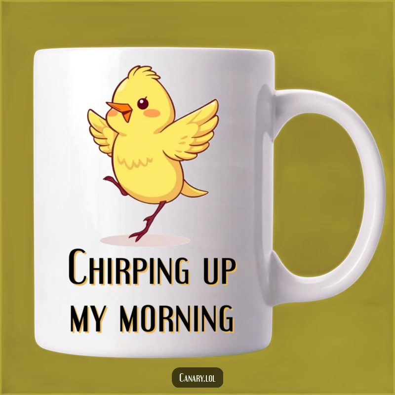 Happy Dancing Canary Mug - Funny Bird Lover's Joyful Gift
