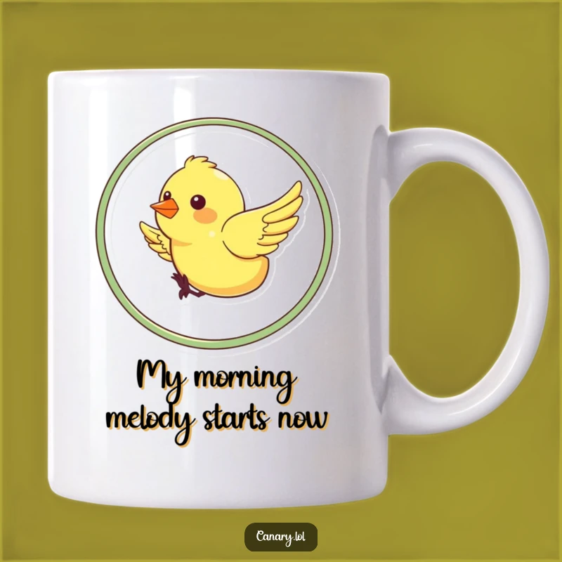 Funny Canary Loop-the-Loop Mug: Cheerful Bird, Perfect Funny Gift for Bird Lovers