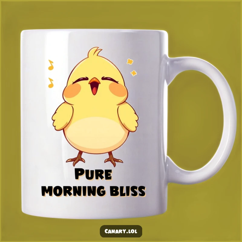 Funny Happy Song Canary Mug - Joyful Gift for Music Lovers