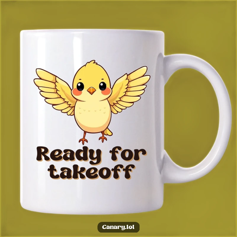 Funny Cute Canary Mug - Ready for Flight Bird Gift