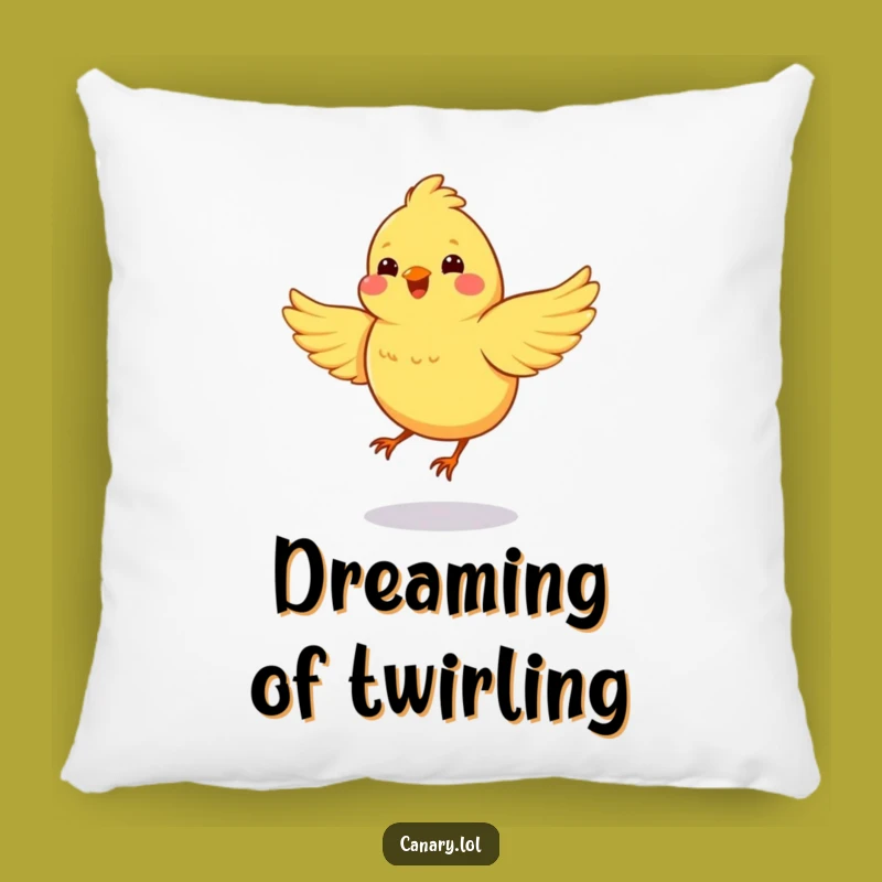 Funny Spinning Canary Pillow: Cozy Joy, Energetic Design, Adorable Funny Gift