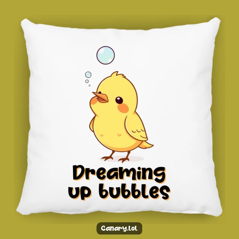 Funny Canary Bubble Accent Pillow: Add Whimsy and Humor to Your Space