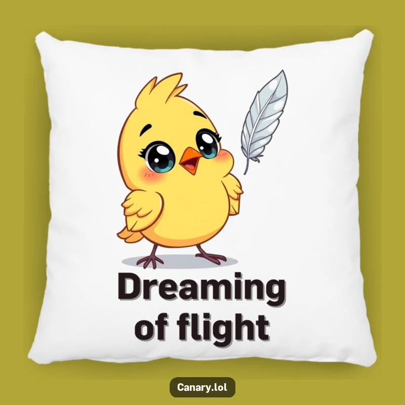 Funny Astonished Canary Pillow: Cozy Surprise Comfort