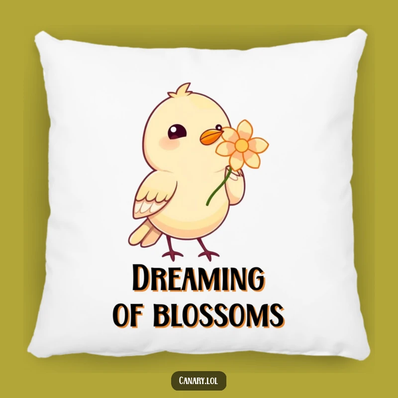 Funny Bird Love Pillow - Cozy Comfort with a Floral Touch!
