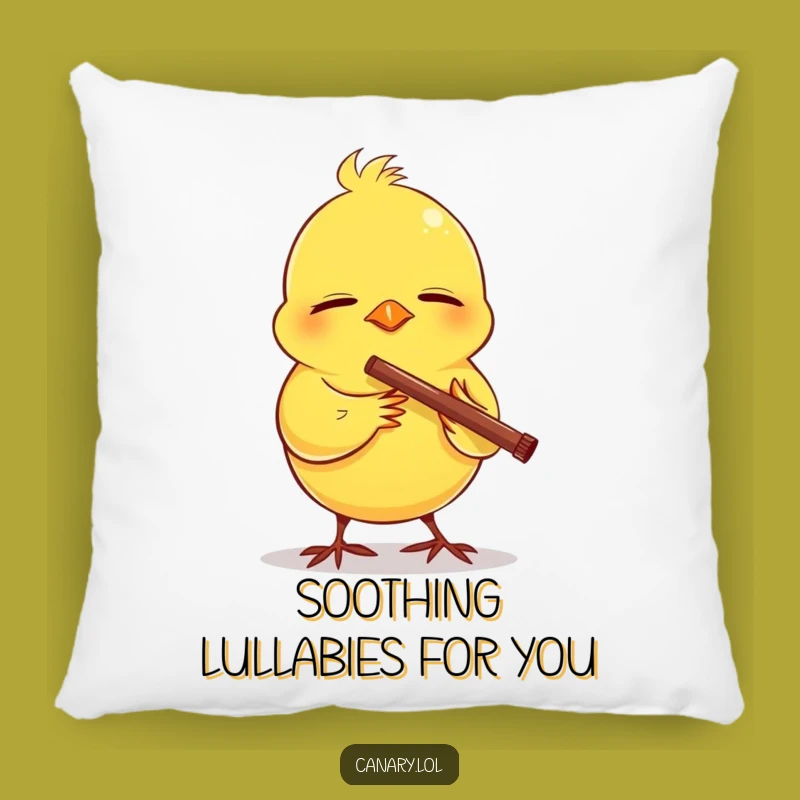 Funny Canary Flute Pillow: Cozy Melodies, Cheerful Design, Adorable Funny Gift