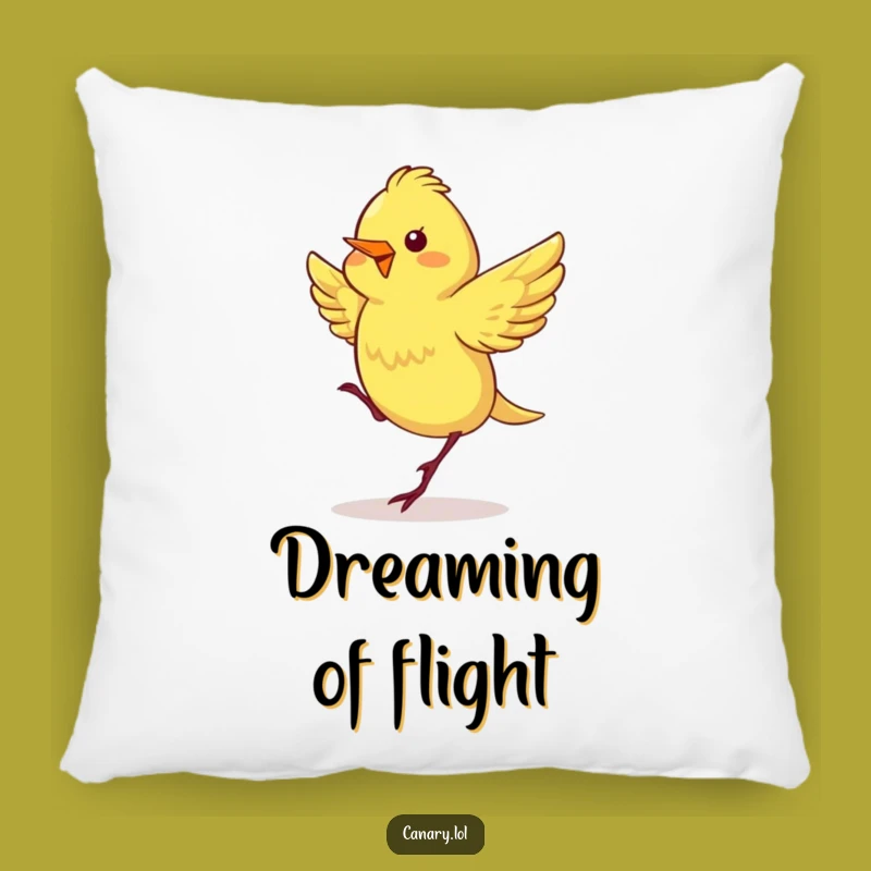 Funny Dancing Canary Pillow - Comfy Joyful Bird Decor
