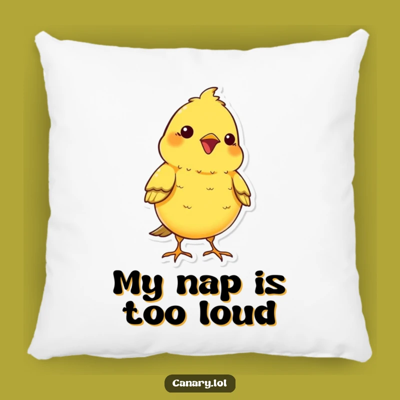 Funny Kawaii Canary Pillow: Cheerful Chirping Bird Comfort for Cozy Laughs!
