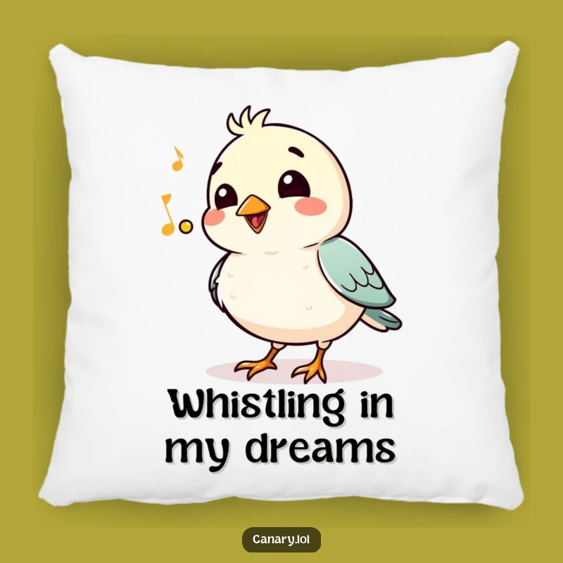 Funny Pillow: Whistling Bird Jaunty Tune - Hilarious Comfort Accent