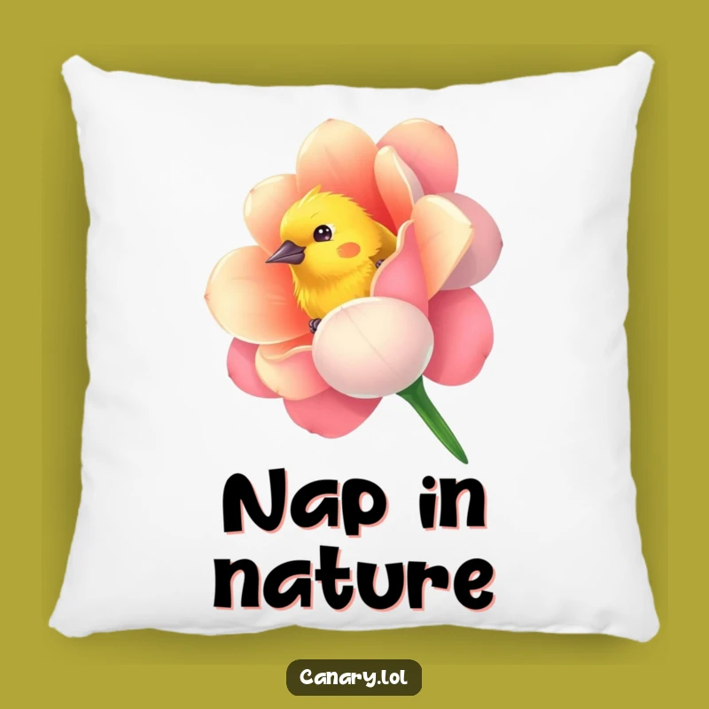 Funny Canary Flower Pillow - Curious Comfort, Perfect Accent Funny Gift