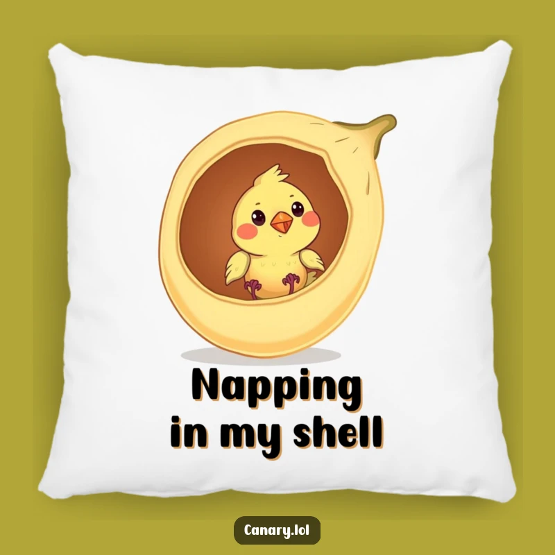 Funny Canary Pillow: Seed Pod Peek Comfort, Perfect Soft & Humorous Nature Gift