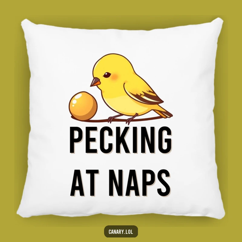 Funny Pecking Canary Bird Pillow: Cuddle Up with Purpose