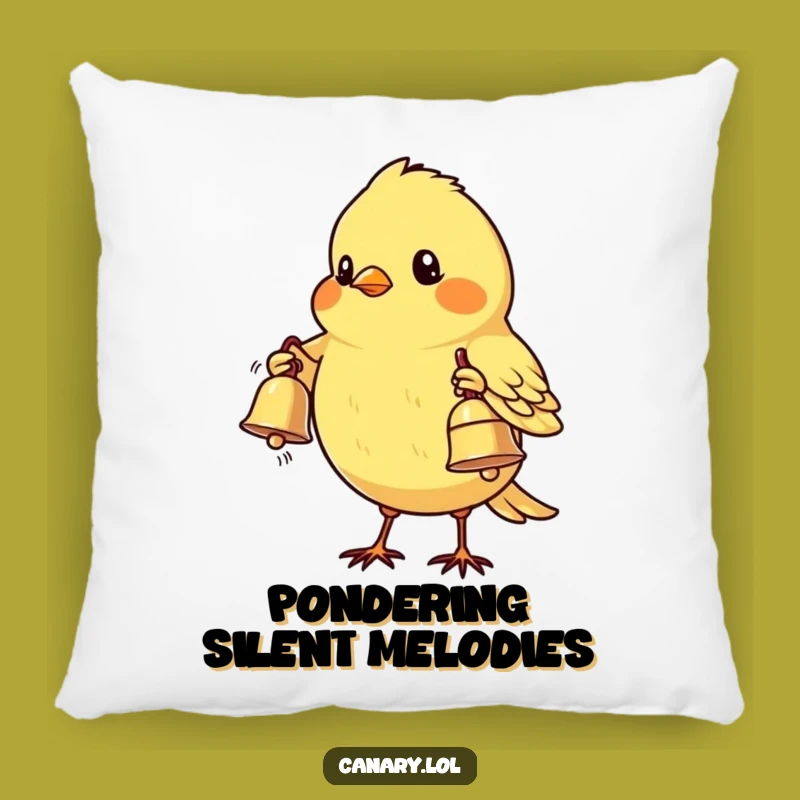 Funny Shy Canary Bird Pillow - Cozy Cushion, Sweet Bell Offering, Charming Decor Gift