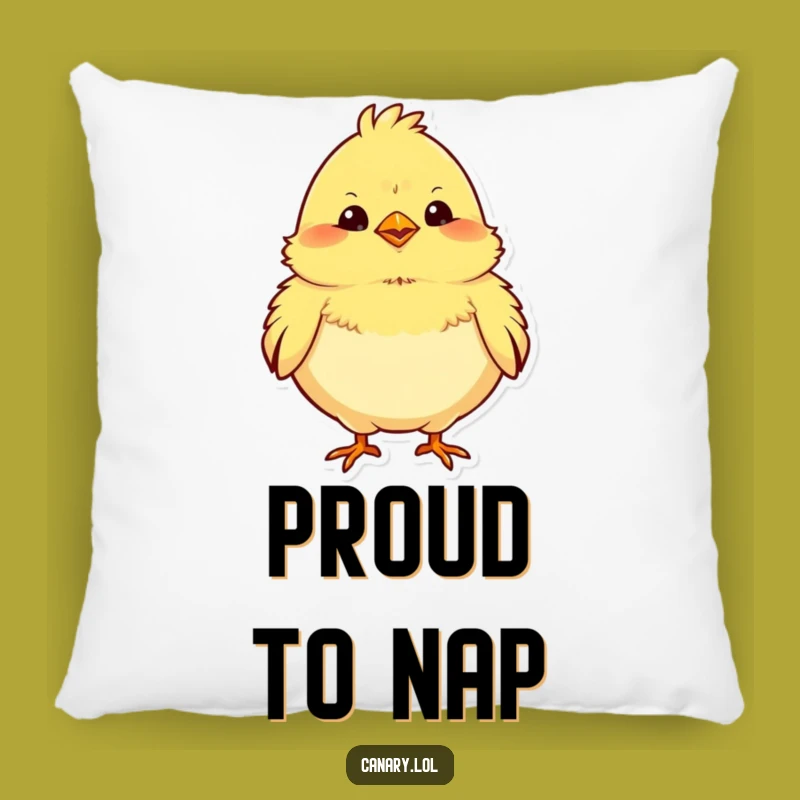 Funny Chubby Canary Pillow - Proud Bird Cushion for Comfort