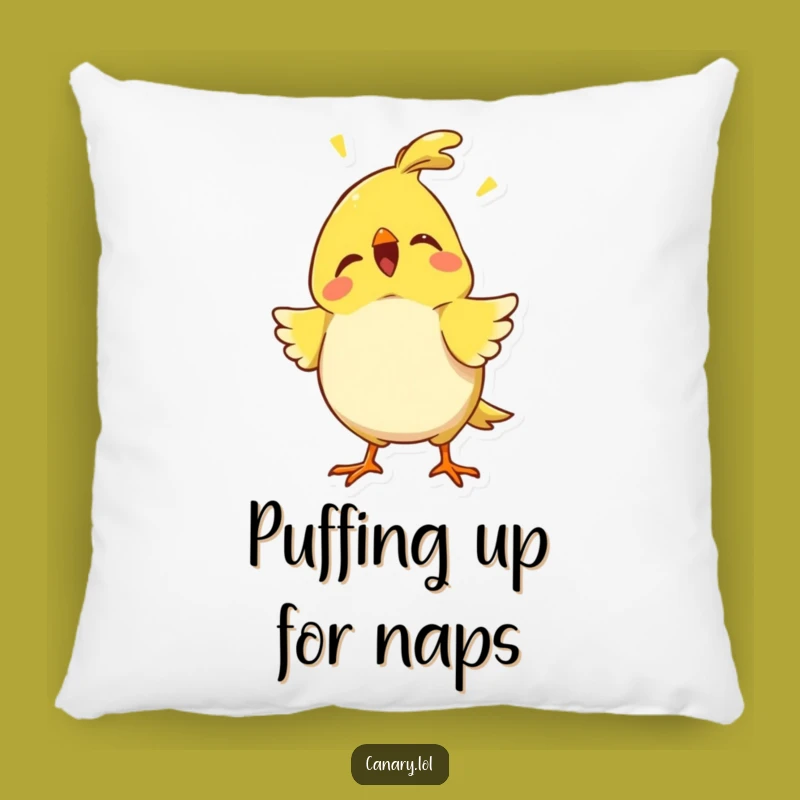 Funny Proud Canary Chirp Pillow - Cuddle Up with Confident Comfort