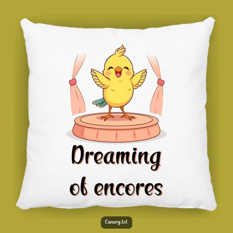 Soft Funny Canary Dancer Pillow: Cozy Bird Performance