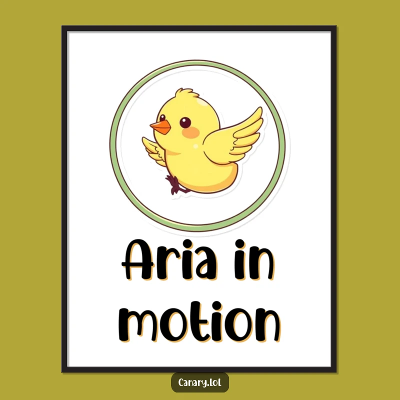 Funny Canary Loop Digital Print: Vibrant Art, Cheerful Bird, Downloadable Funny Gift