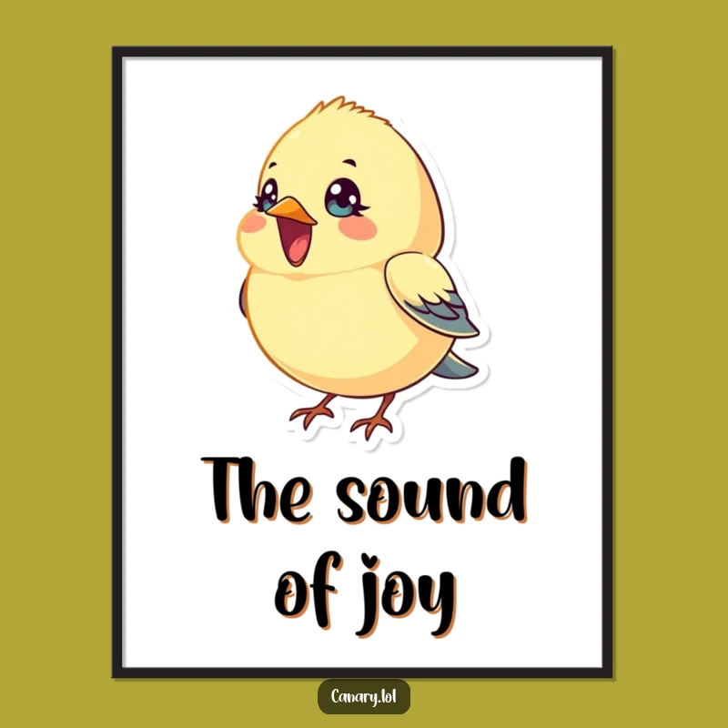 Funny Singing Canary Bird Digital Art: Instant Melodies for Your Walls