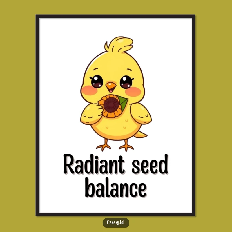 Funny Happy Canary Bird Art Print - Digital Funny Gift for Cheerful Decor