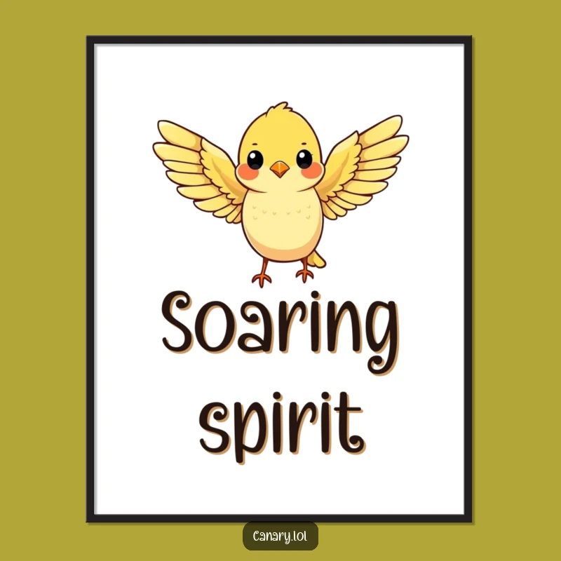 Funny Cute Canary Digital Art - Instant Flight Ready Download