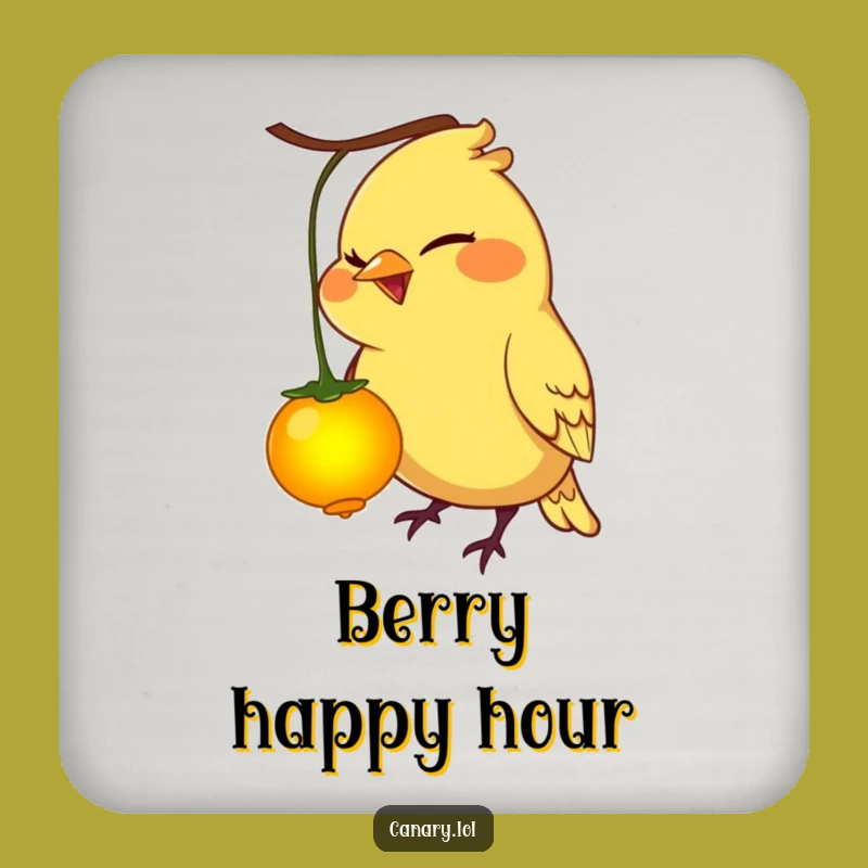 Funny Mischievous Canary Bird Coaster - Protect Surfaces with Funny Charm