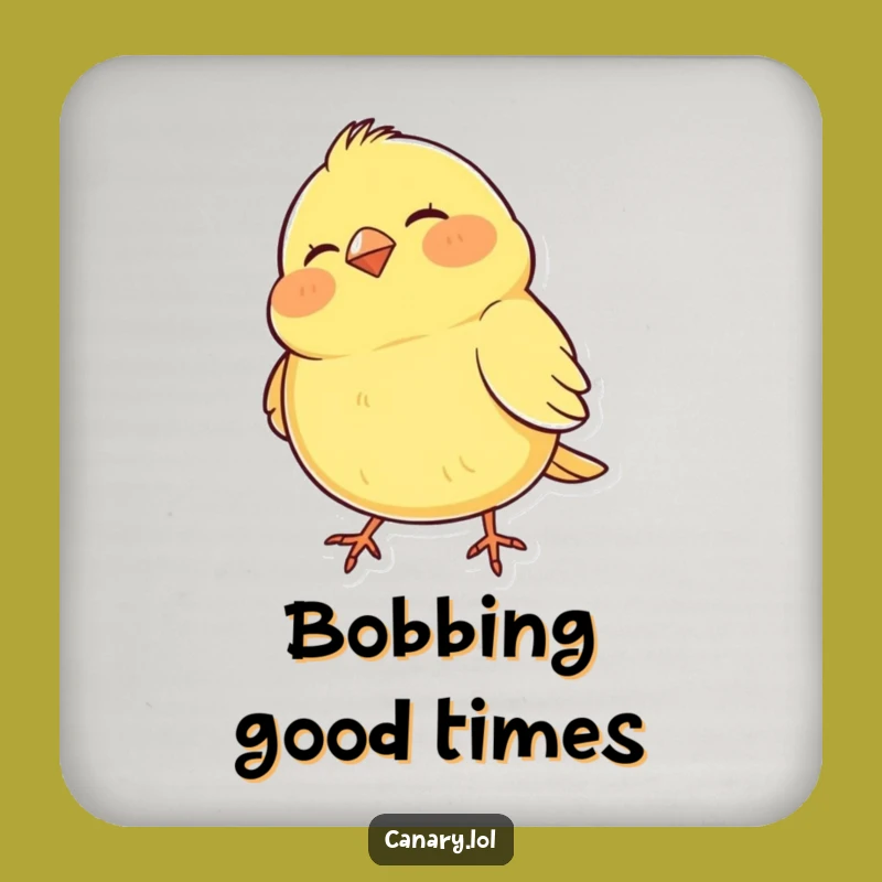 Funny Bobbing Canary Coaster: Protect Surfaces with a Rhythmic Bird's Charm