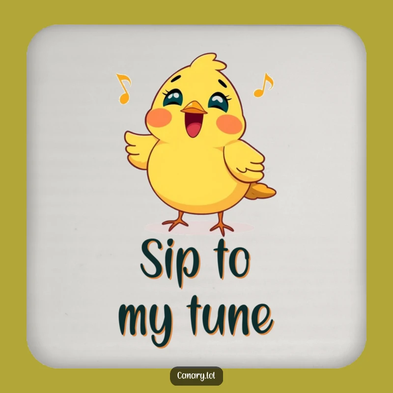 Funny Canary Singing Coaster - Cheerful Protection, Perfect Housewarming Funny Gift