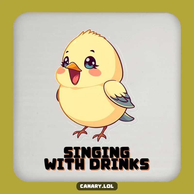 Funny Singing Canary Bird Coaster: Protect Surfaces with Song