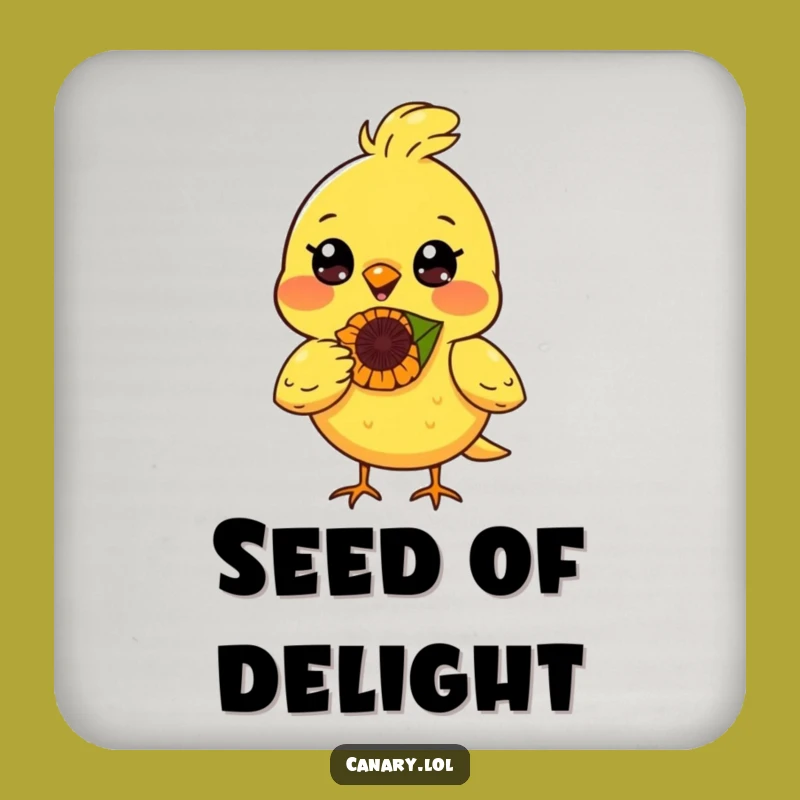 Funny Happy Canary Bird Coaster - Protect Surfaces with Funny Skill