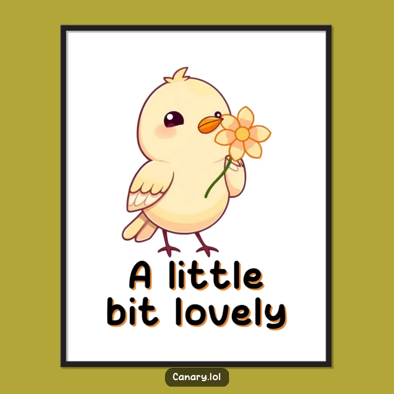 Funny Bird Offering Poster - Adorable Wall Art for a Sweet Touch!
