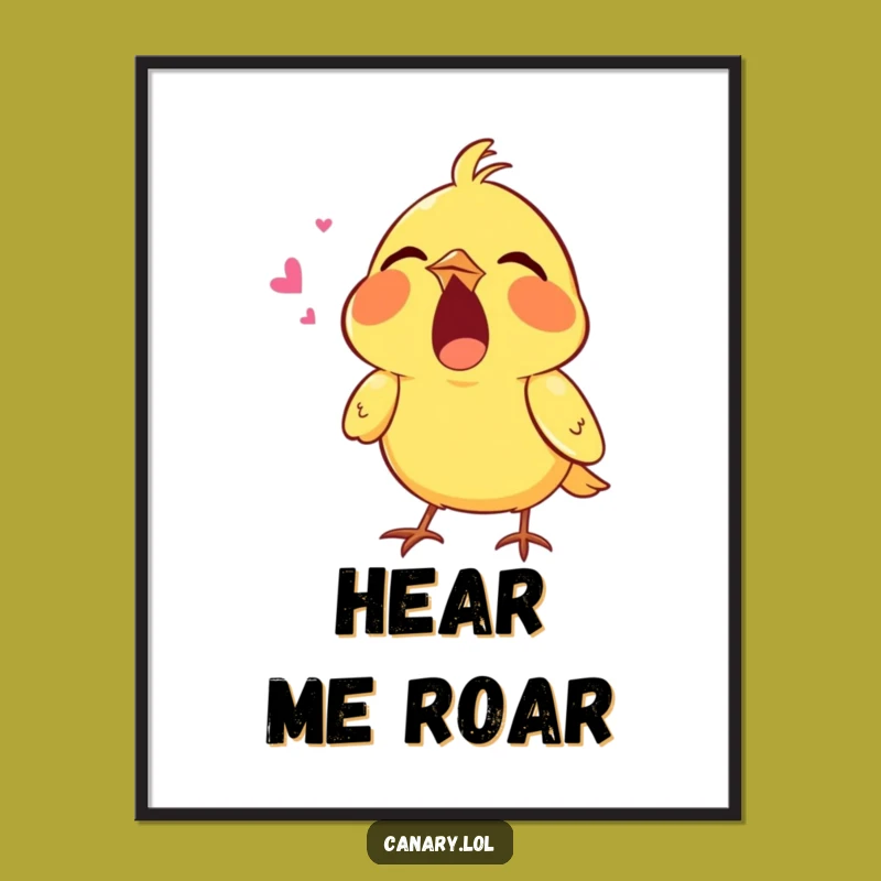Funny Singing Canary Poster: Hilarious Wall Art for Your Music Nook
