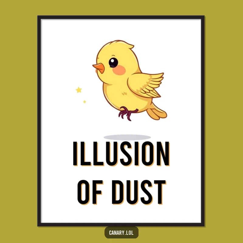 Funny Playful Canary Poster - Whimsical Funny Gift for Joyful Spaces