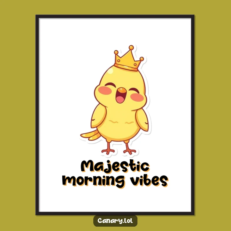 Funny Royal Canary Poster - Whimsical Funny Gift for Bird Lovers