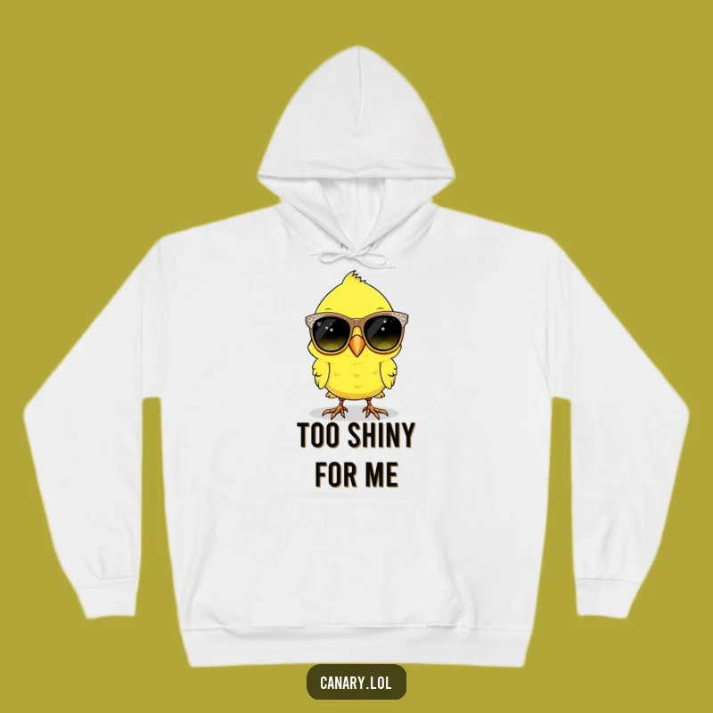 Cozy Funny Canary Bird Hoodie - Sparkly Sunglasses & Warmth for Winter