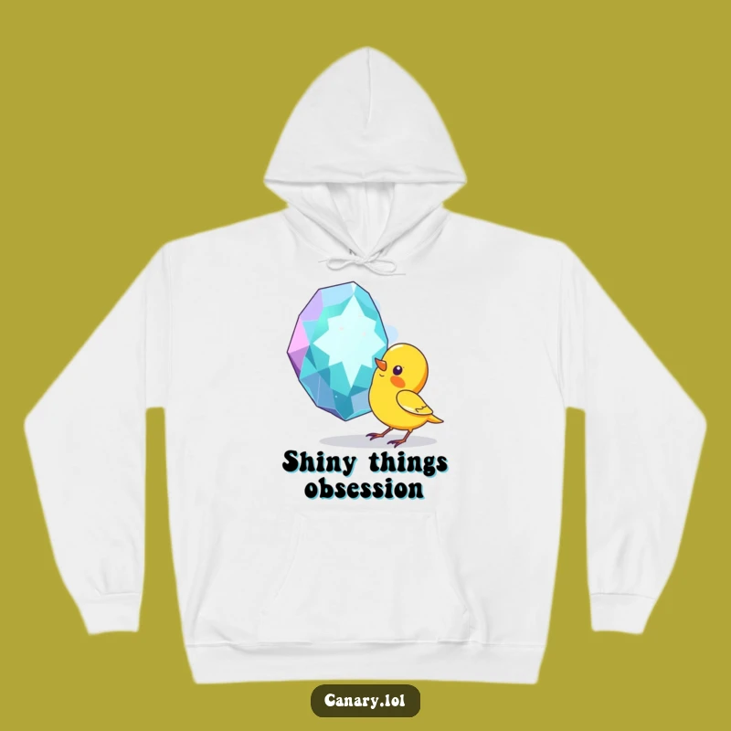 Cozy Funny Canary Gem Hoodie: Warm Up with Humor and Bird-Inspired Sparkle