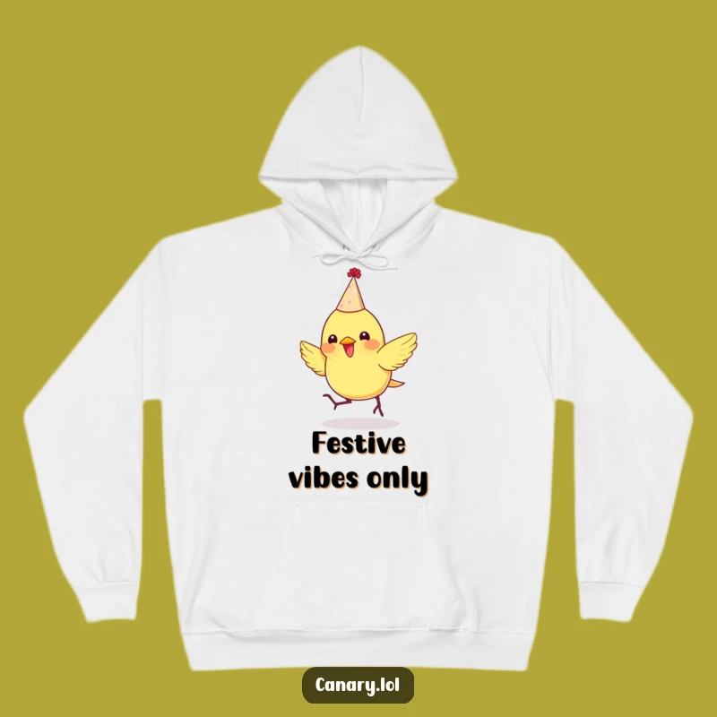 Funny Party Canary Hoodie: Cozy Bouncing Bird Sweatshirt