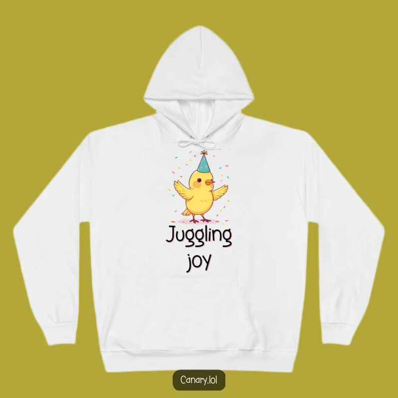 Funny Canary Party Hat Hoodie - Cozy Celebration Gift!