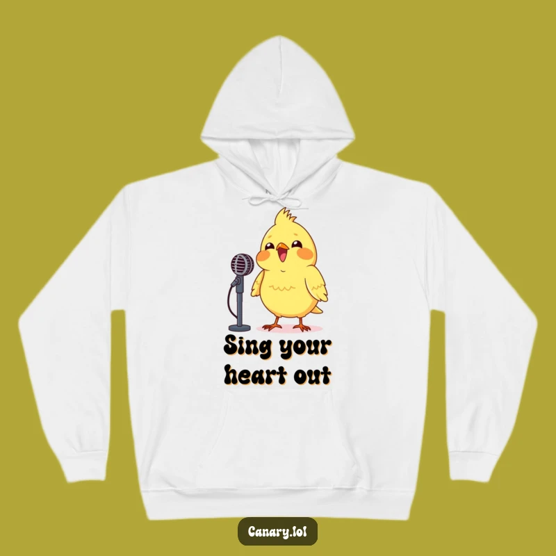 Funny Canary Star Hoodie - Cozy Performance Wear for Your Inner Singer!