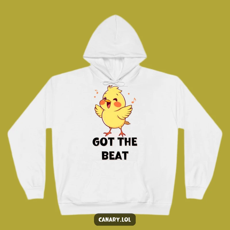 Funny Cheerful Canary Hoodie: Cozy Rhythmic Bird Wear